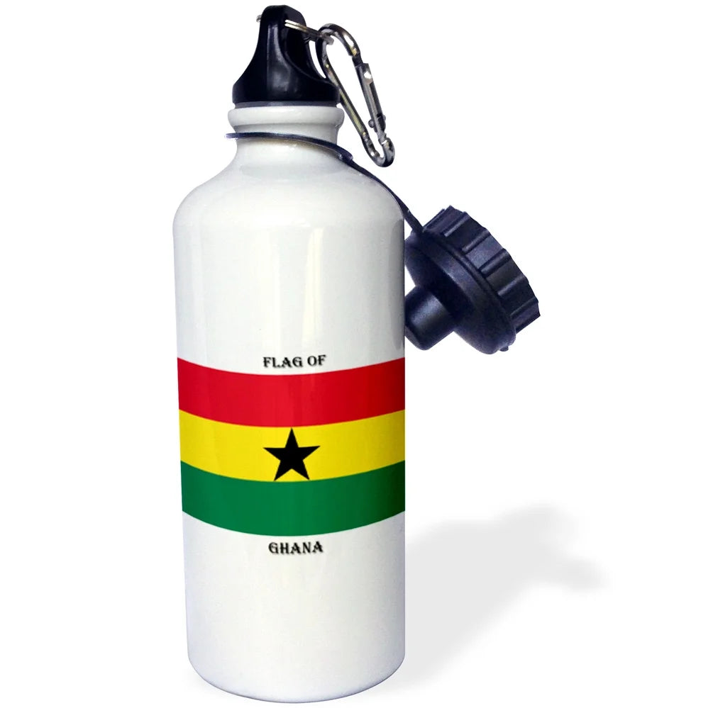 Ghana Flag 21 oz Sports Water Bottle I6957