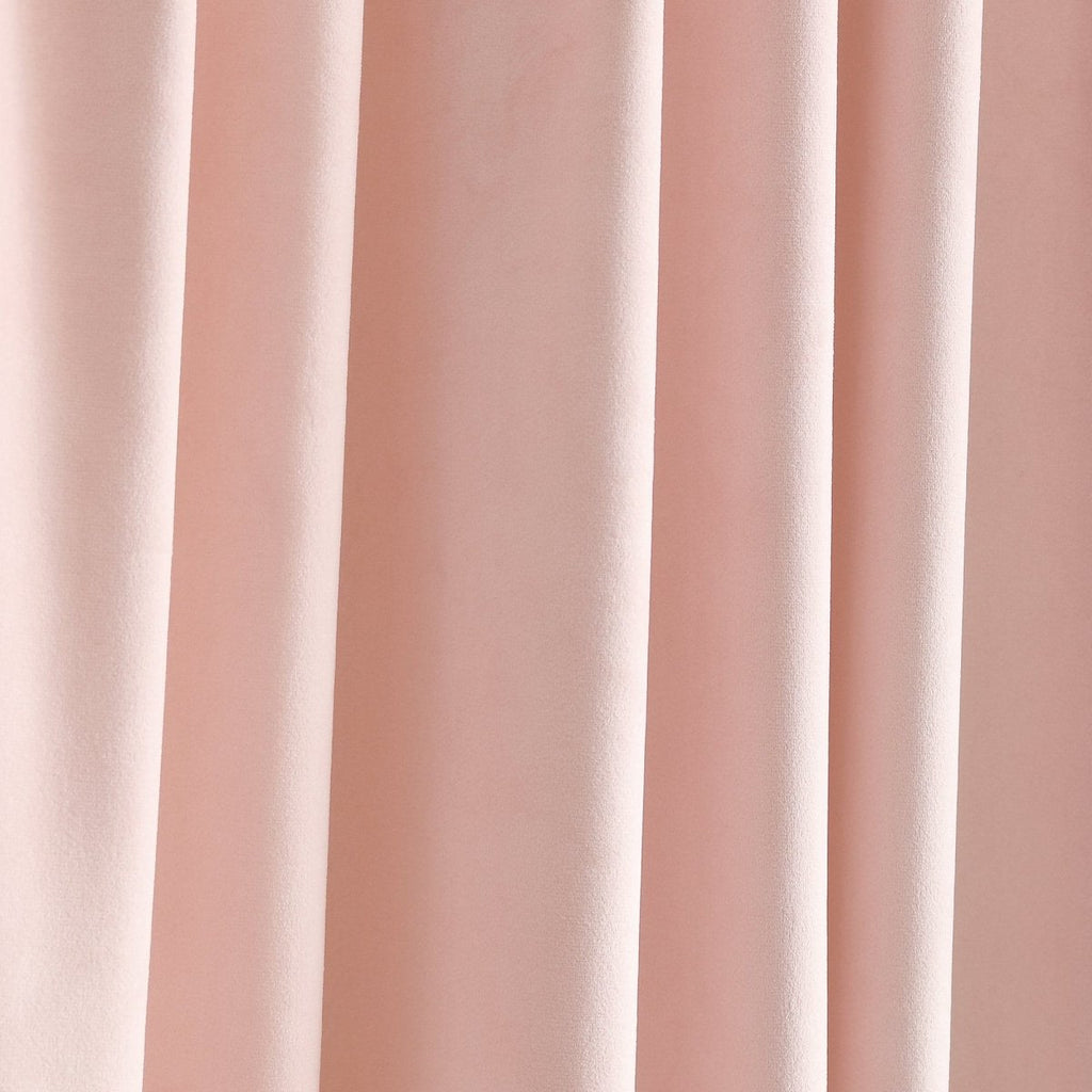 Prima Velvet Solid Grommet Light Filtering Window Curtain Panel Set
