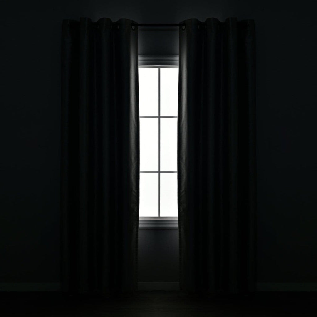 Grommet Sheer With Insulated Blackout Lining Curtain Panel Set