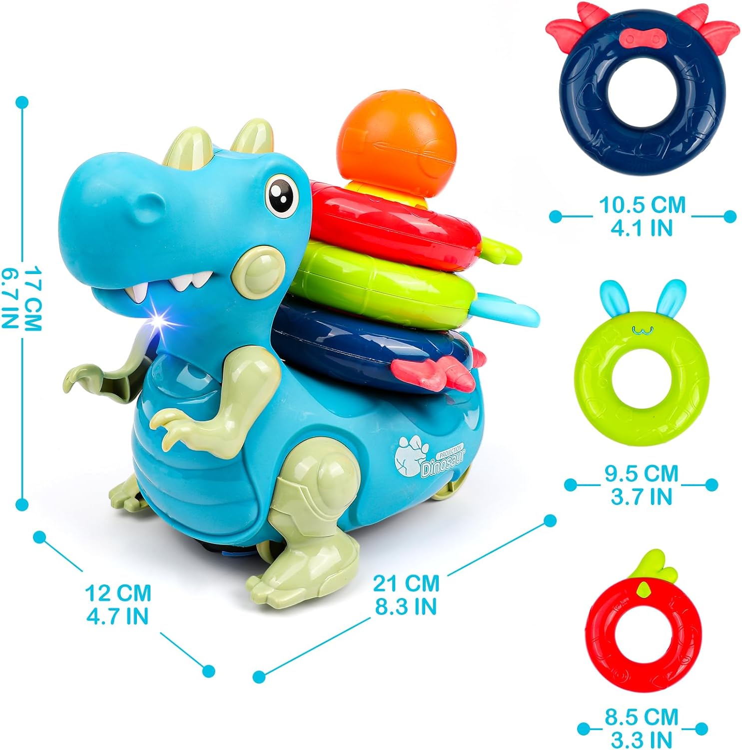 Dinosaur Crawling Toy with Music and Light W396