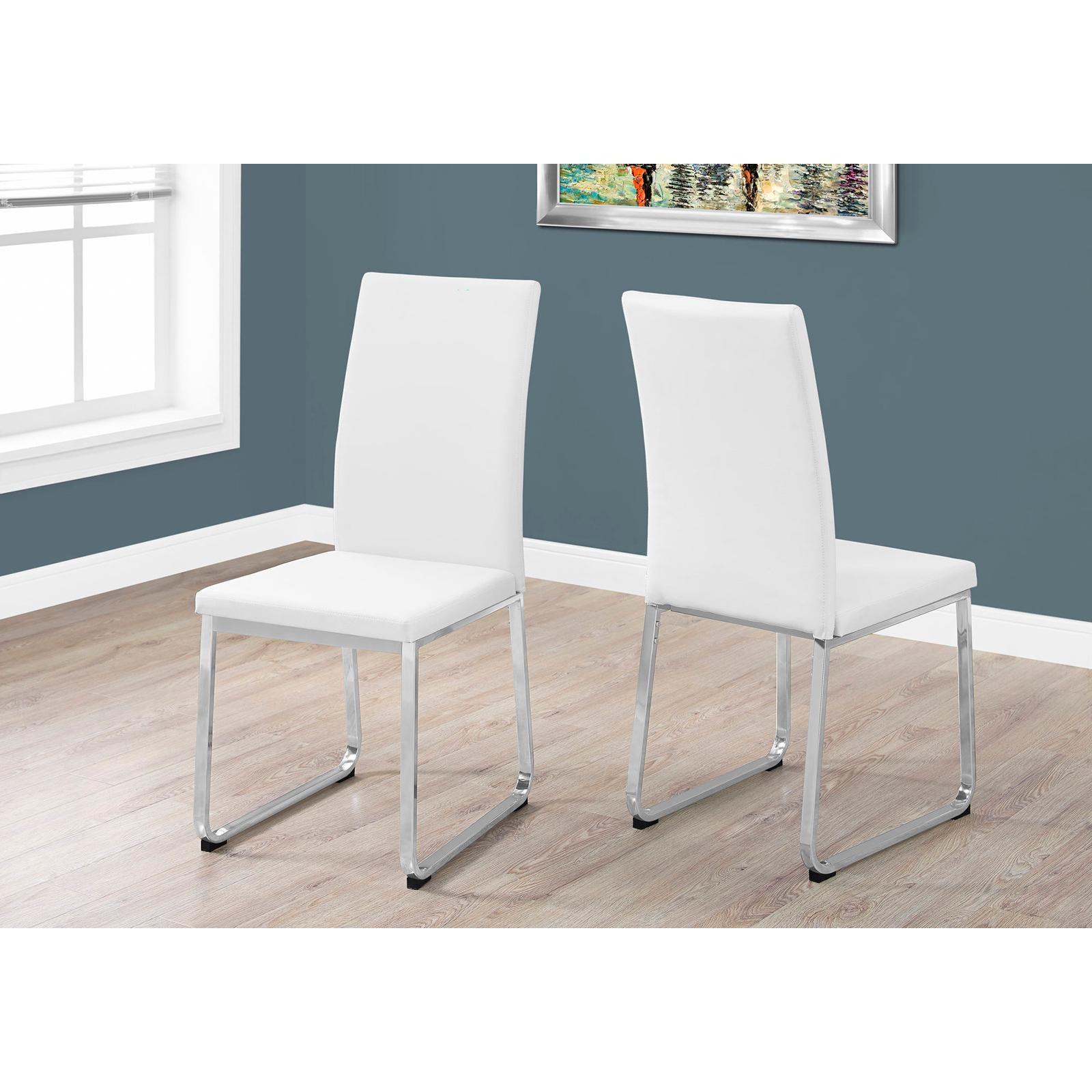 Set Of 2 Upholstered Pu Leather Dining Chairs J41958