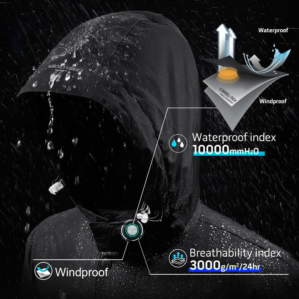 Waterproof Ski Jacket with Detachable Hood Z9133