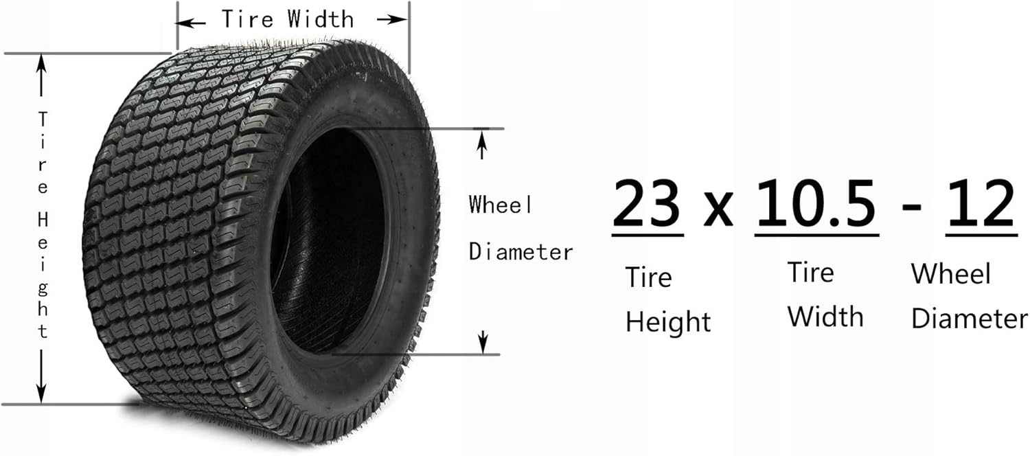 23X10.50-12 Lawn Mower Cart Turf Tires 4PR E3242