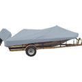 Grey Poly-Guard Boat Cover for 18.5 Wide Bass Boats C469