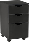 Black 3 Drawer Rolling File Cabinet V56533