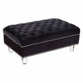 Black Velvet Ottoman B43060