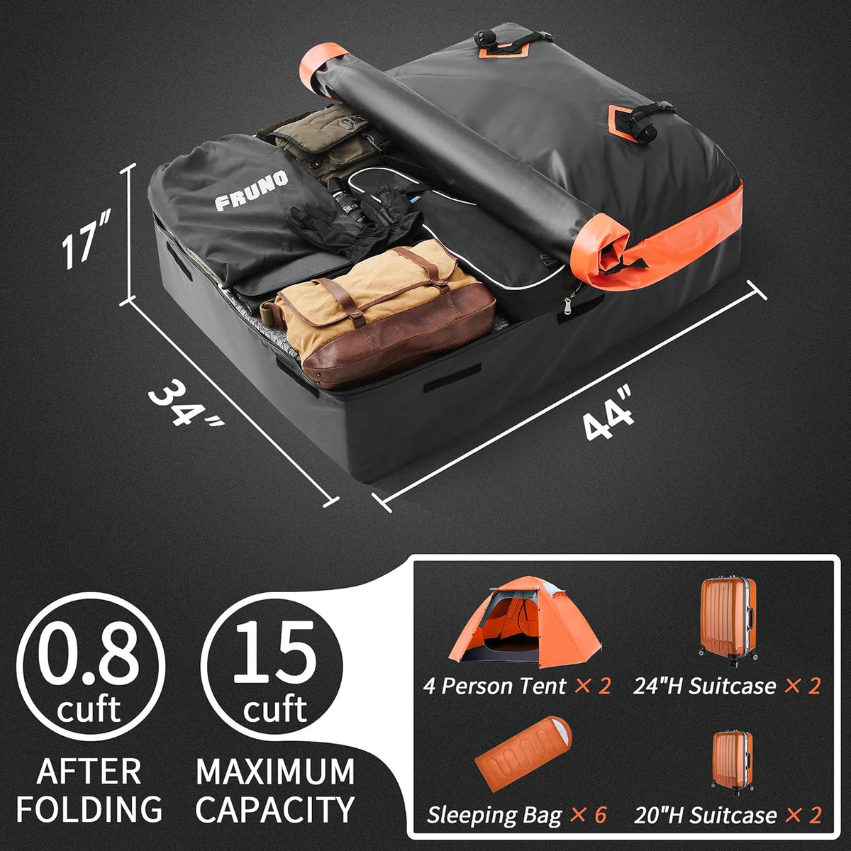 21 CUFT Waterproof Rooftop Cargo Carrier A1616