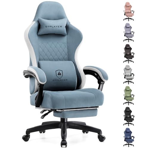 Gaming Chair with Pocket Spring Cushion and Footrest H145988
