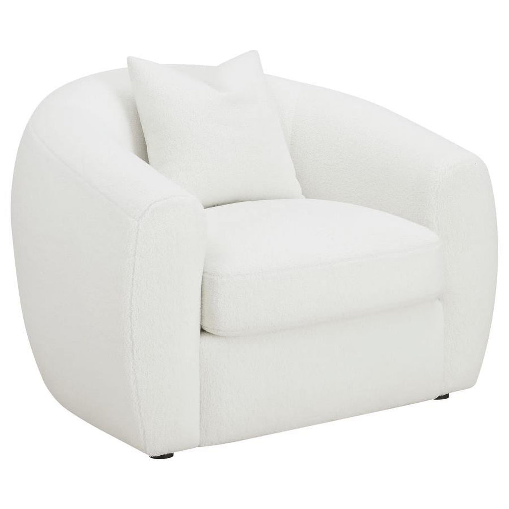 White Upholstered Tight Back Chair C912