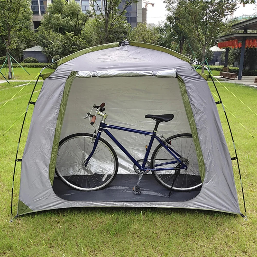 Silver Coated Polyester Waterproof Bike Shelter Storage Shed F877