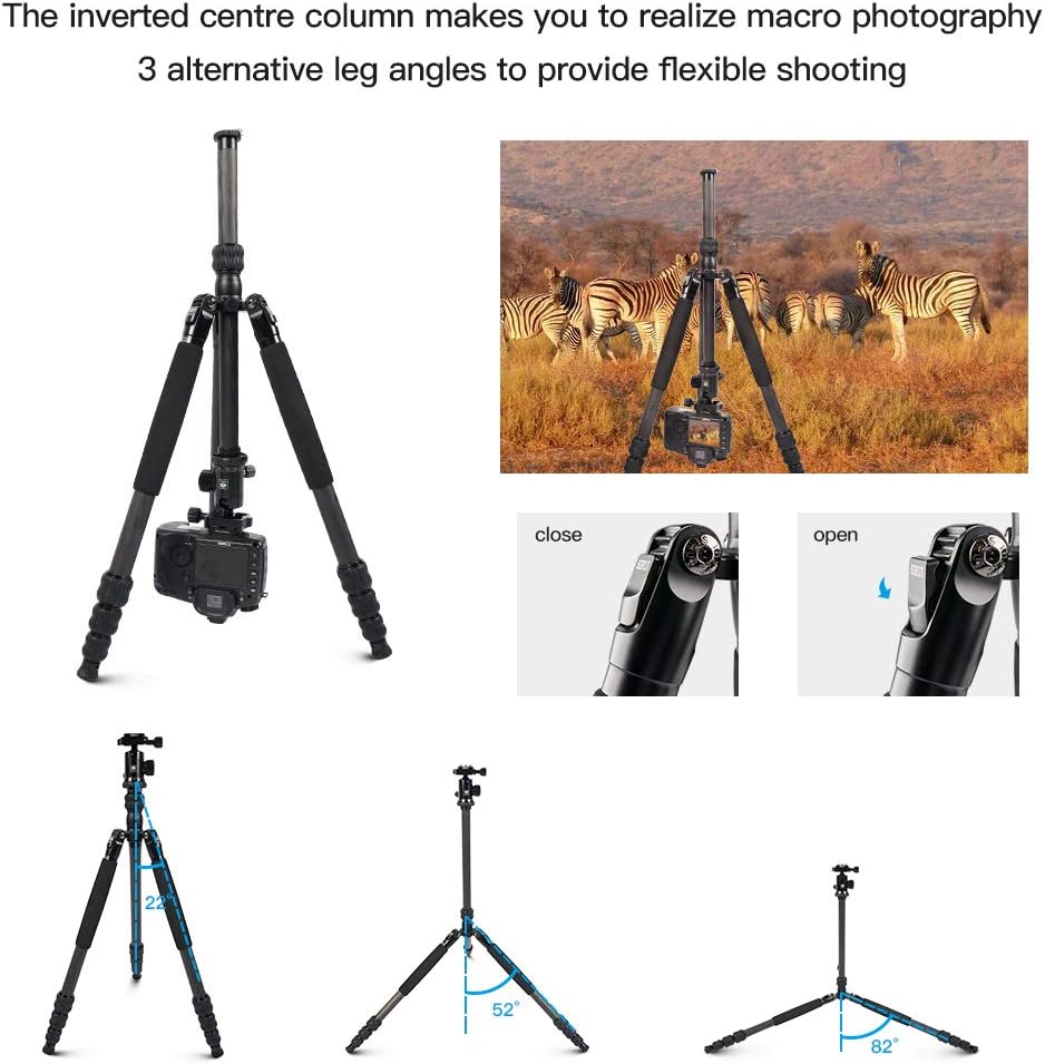 Carbon Fiber Camera Tripod with Ball Head and Quick Release Plate I713986