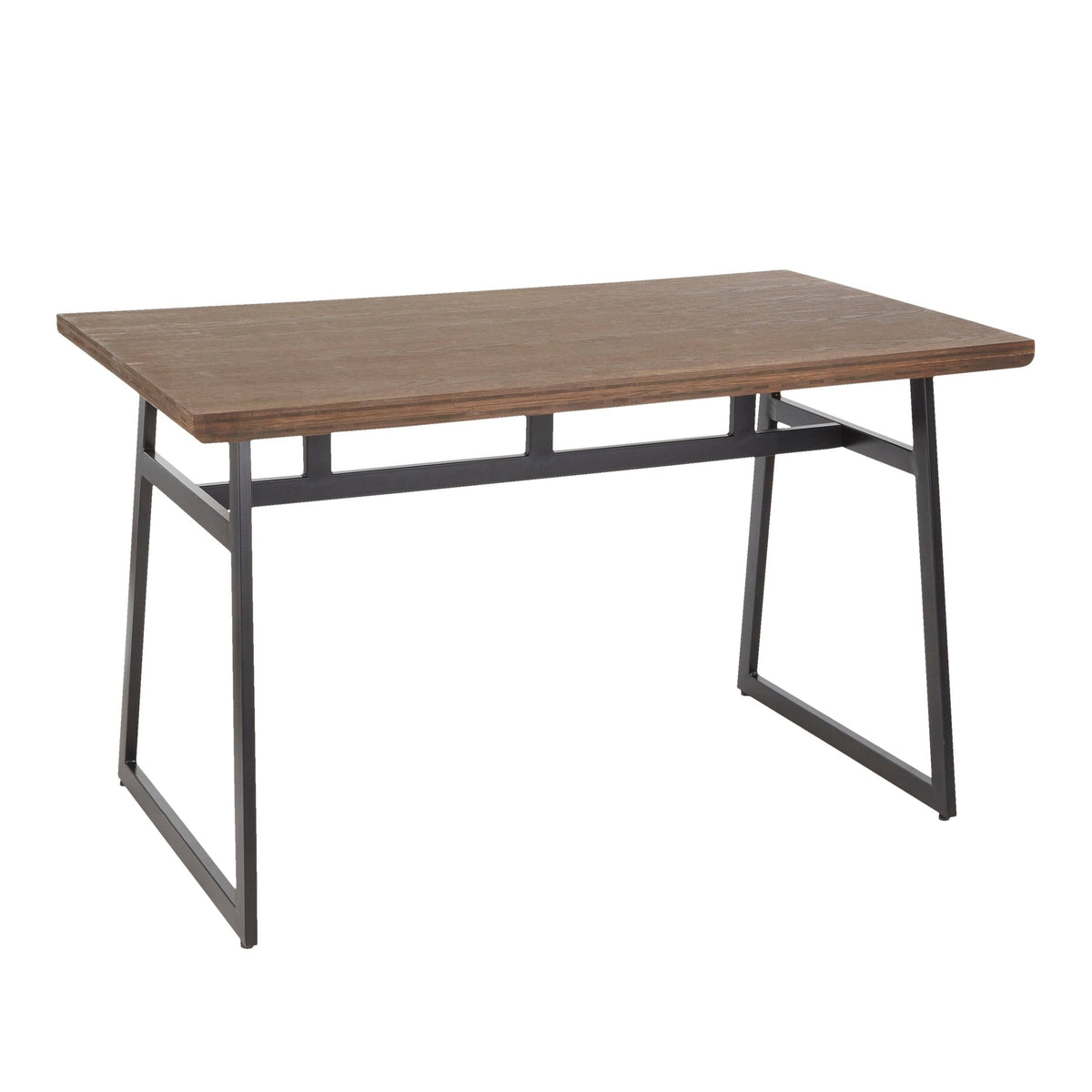 Vintage White Espresso Industrial Dining Table K29395