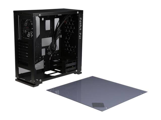 Black Tempered Glass Compact ATX Mid-Tower Computer Case F32183