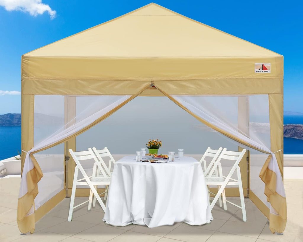 10x10 Pop up Canopy Tent with Mesh Walls and Carry Bag M647203
