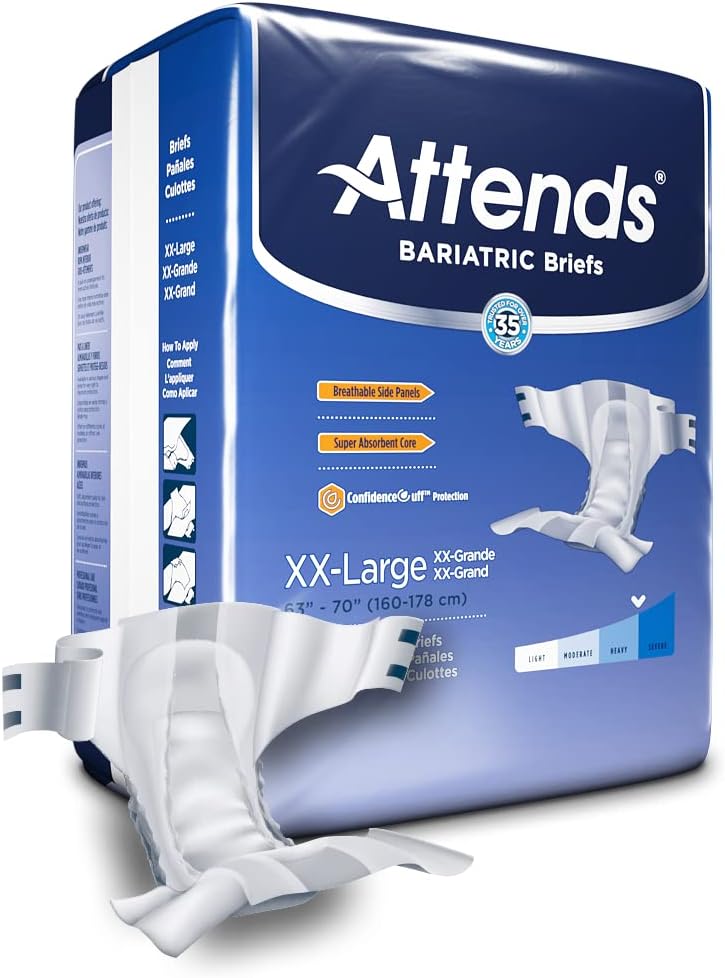 XX-Large Unisex Bariatric Briefs, 48 Count Pack of 2 V88791
