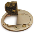 Dual Hinged Cover for Duplex, Data Plug, Brass V74668