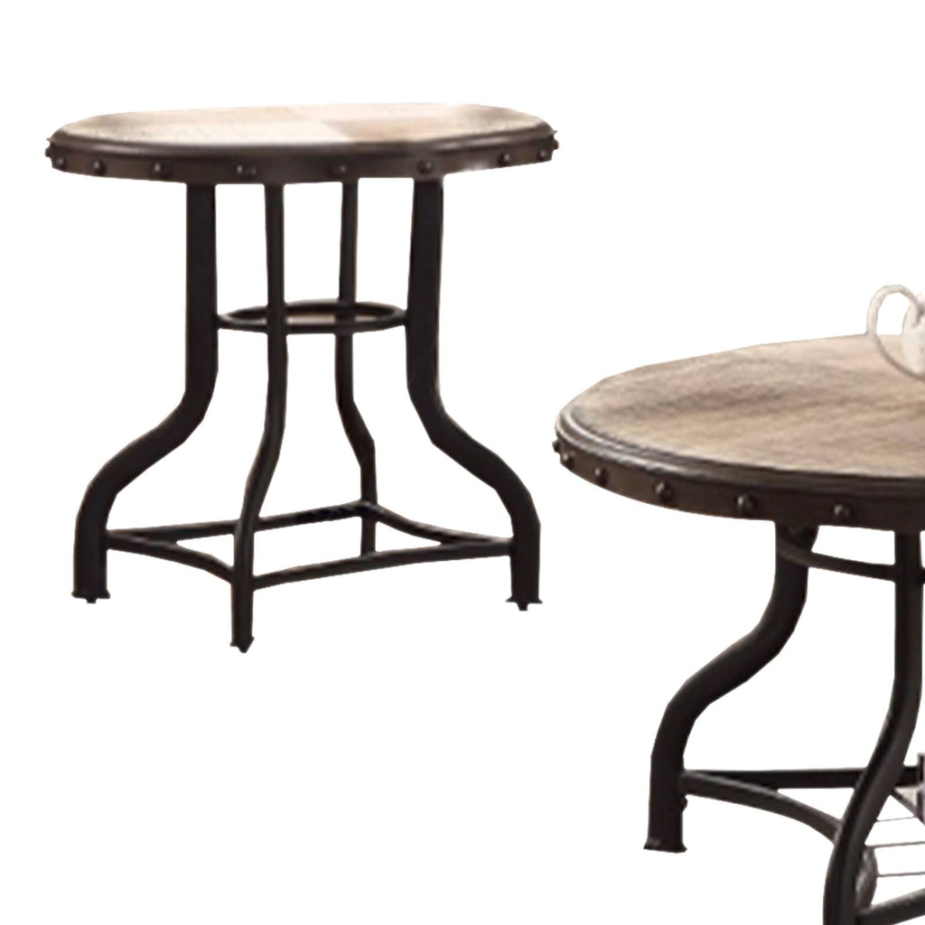 Clear Glass and Wood Candle Holder, Set of Two X17261