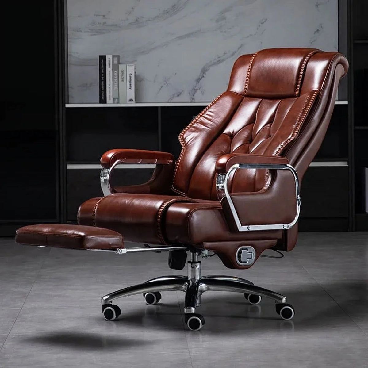 Leather Swivel Recliner Office Chair X40484