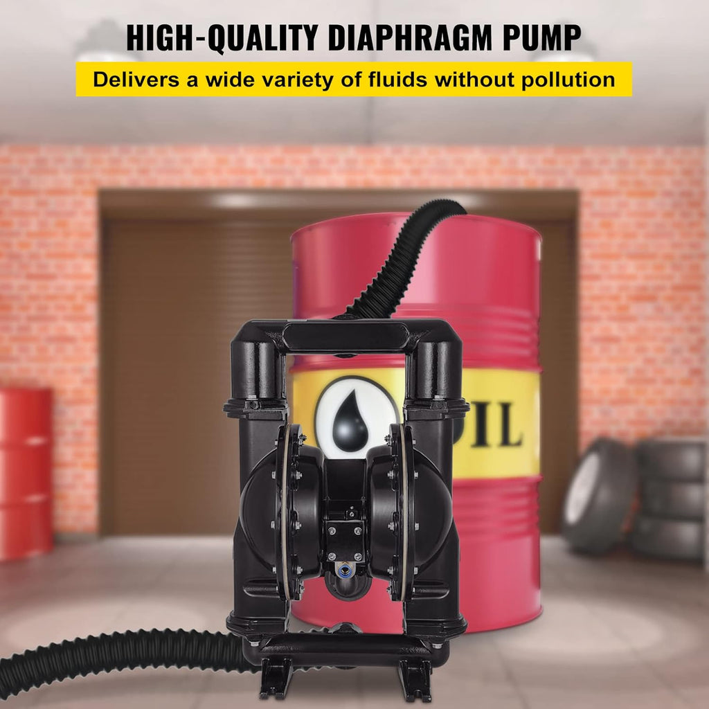 Air-Operated Double Diaphragm Pump 2 inch Nitrile Diaphragm Max 120PSI X848051
