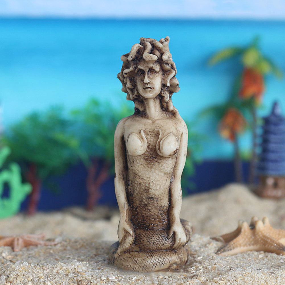 Gorgon Serpent Sculpture Resin Ornament I224