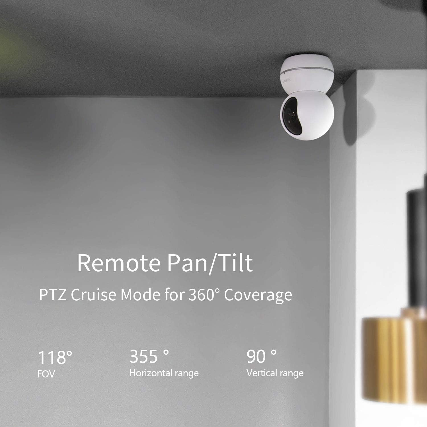 1080p Dome Security Camera PTZ Surveillance System with Night Vision Two-Way Audio Pack of 2 O146