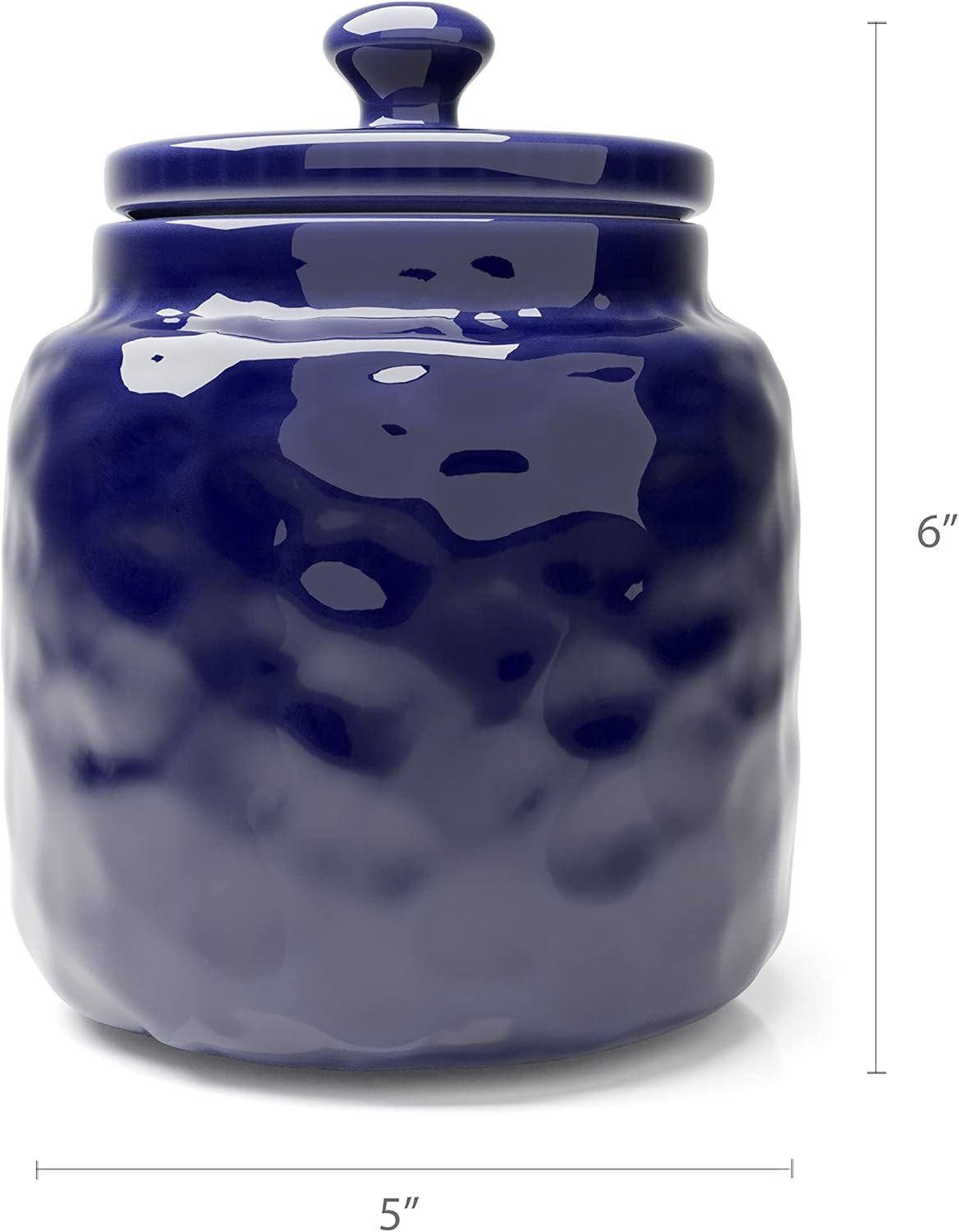 Royal Blue Ceramic Airtight Kitchen Canister with Lid D462