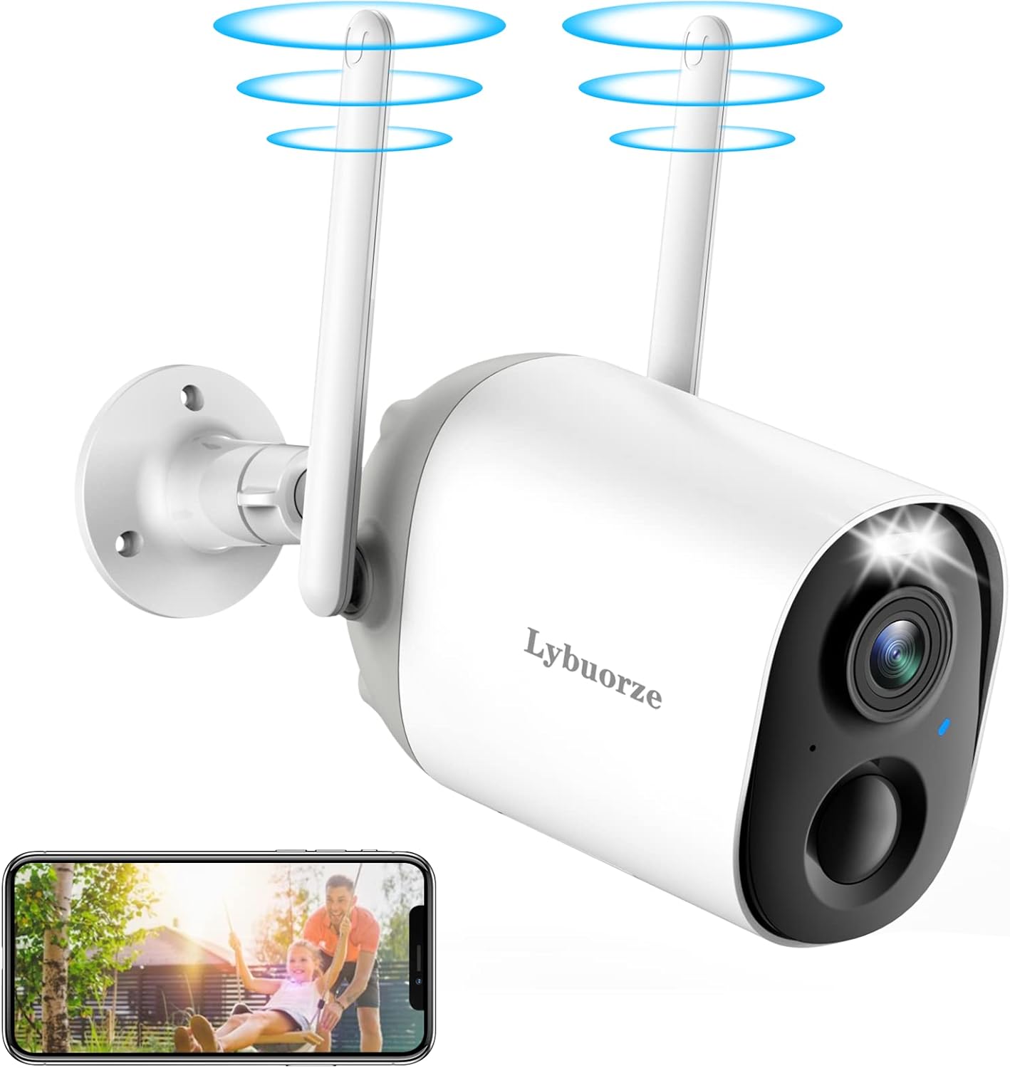 Rechargeable Battery Powered Outdoor Security Camera with Color Night Vision A36103