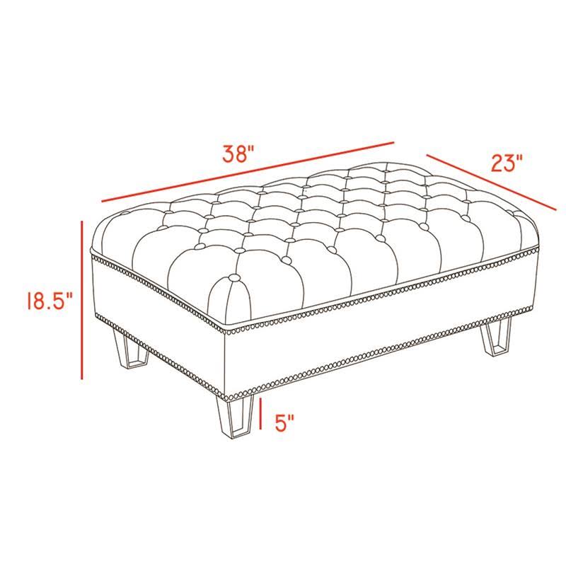 Black Velvet Ottoman B43060