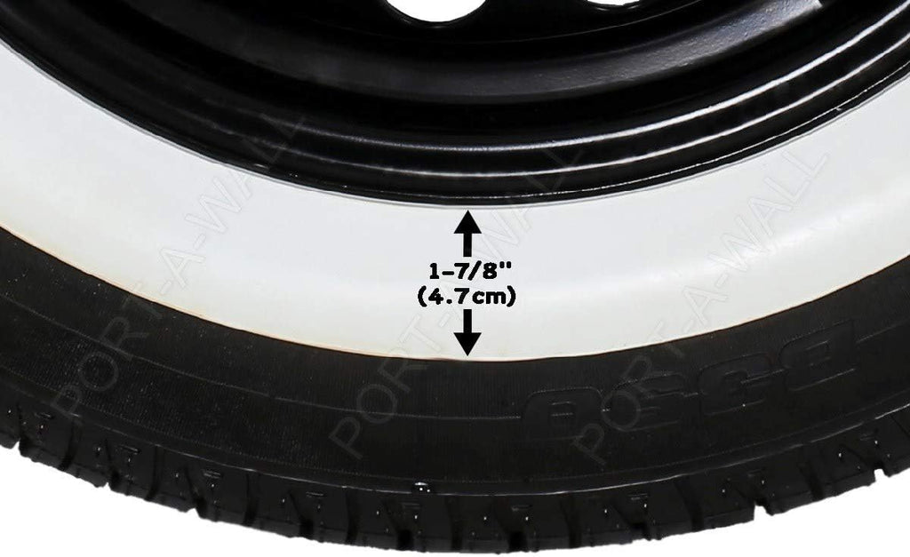 14" Rim Tire White Cover Whitewall Topper Tire Trim Pack of 2 I3533