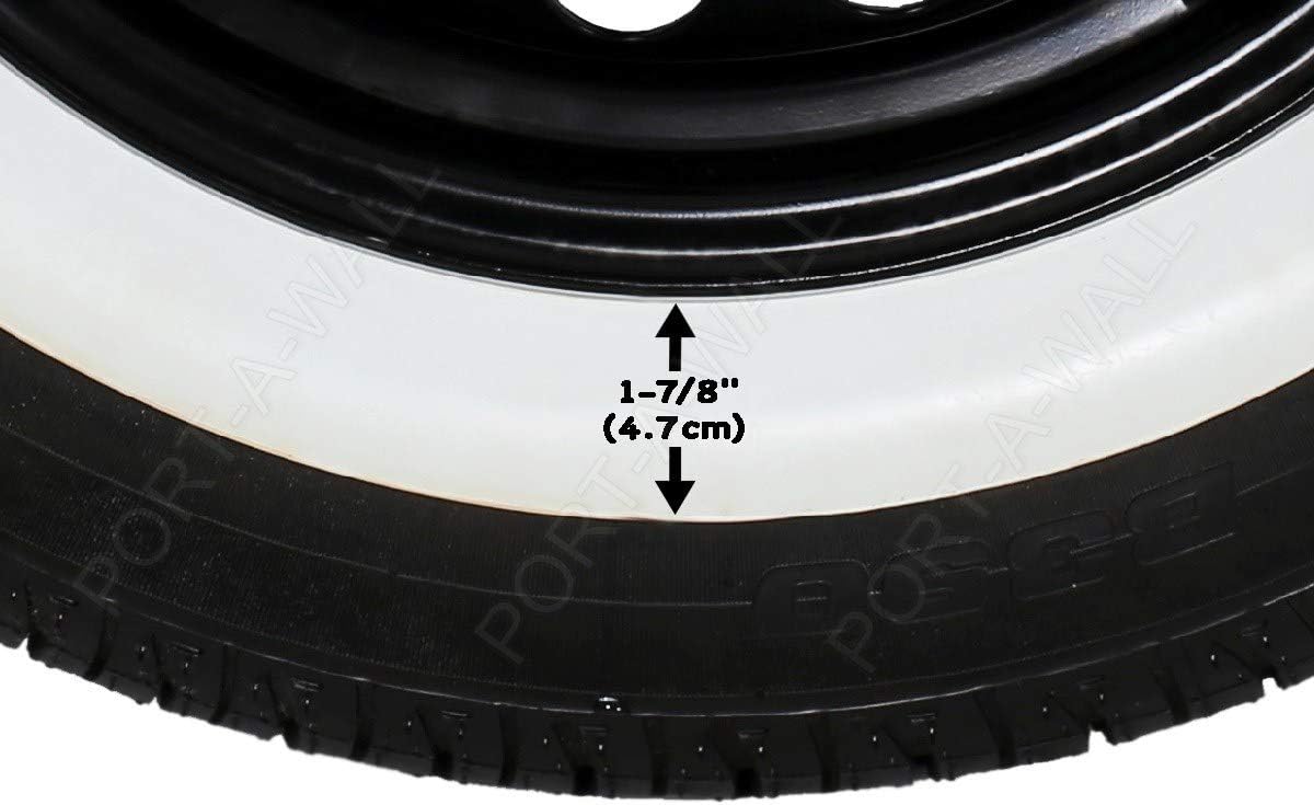 14" Rim Tire White Cover Whitewall Topper Tire Trim Pack of 2 I3533