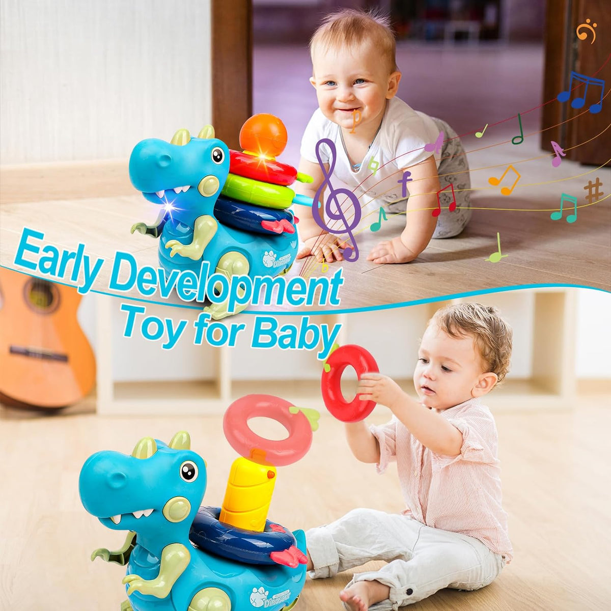Dinosaur Crawling Toy with Music and Light W396