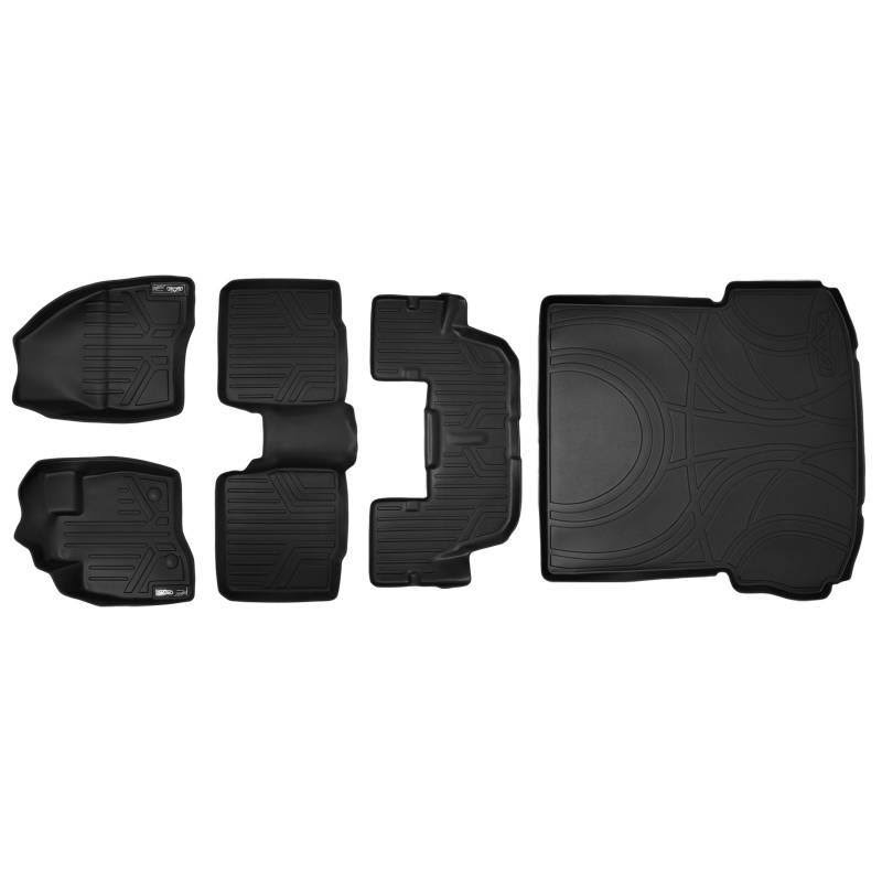 Black All-Weather Floor Mats with Extended Cargo Liner E403620