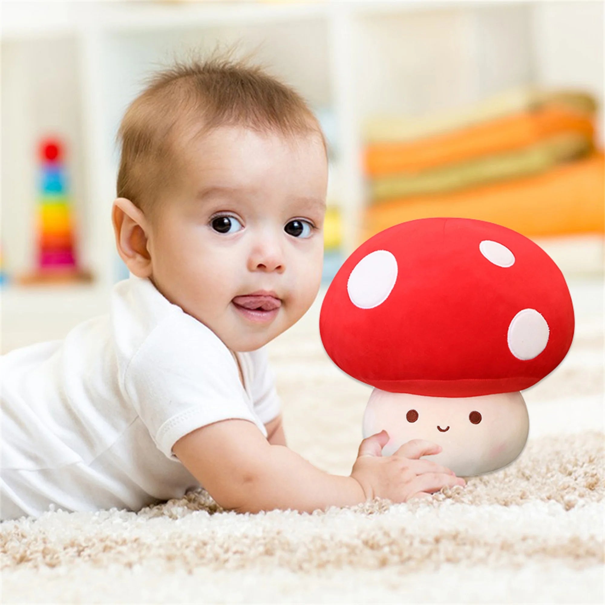 Cute Mushroom Shaped Plush Toy Stuffed Doll R9952