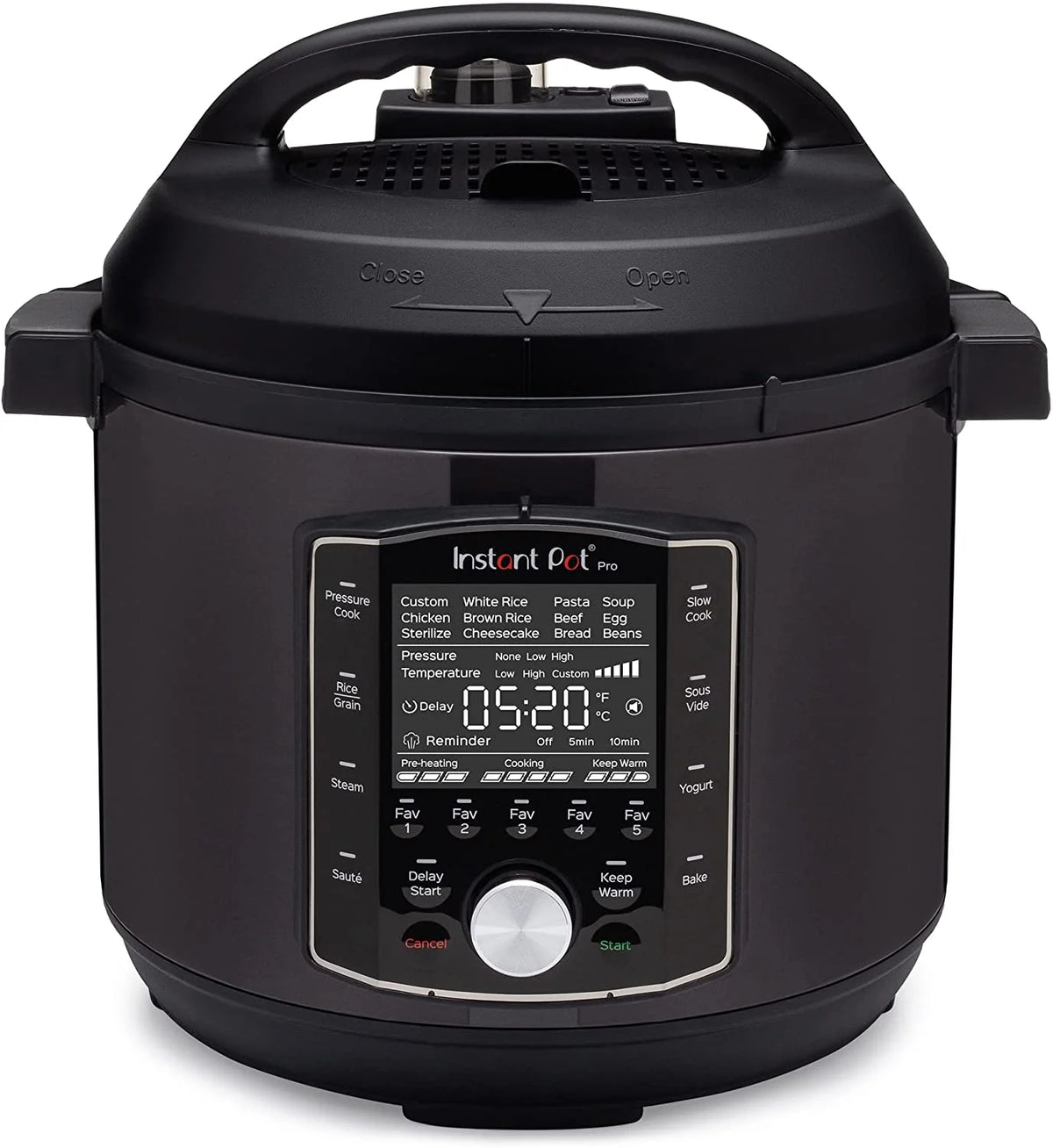 10-in-1 Slow Cooker, Rice/Grain Cooker, 8 Quart Ceramic Non Stick Inner Cooking Pot L89414