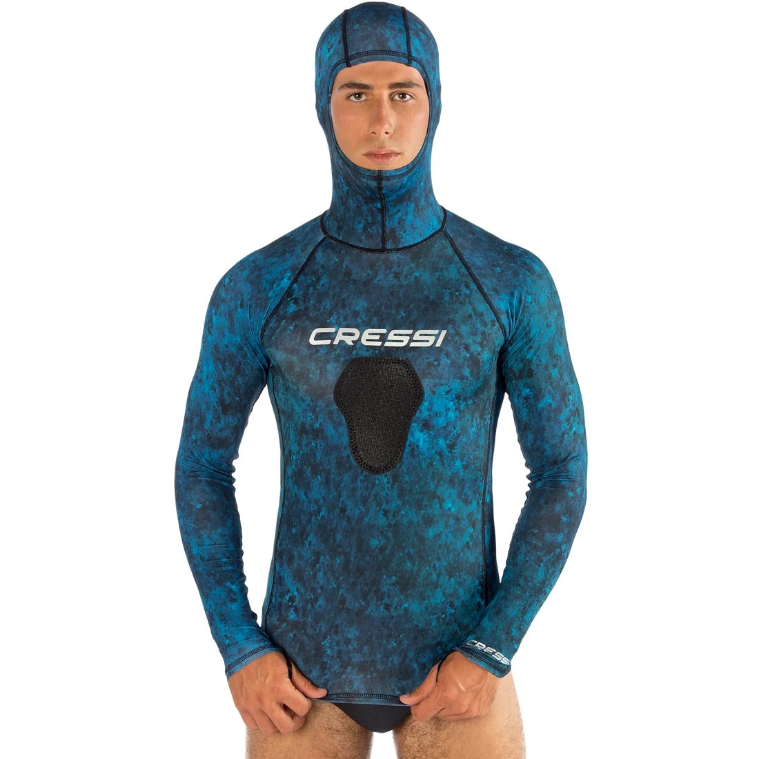 3X-Large Blue Hooded Rashguard Y787