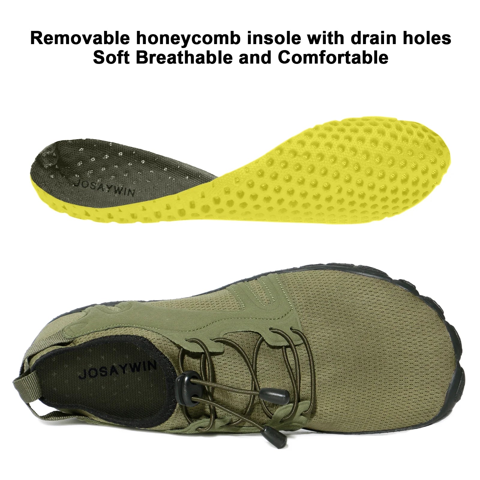 Army Green Men's Quick-Dry Water Shoes T154