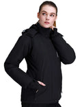Waterproof Ski Jacket with Detachable Hood Z9133