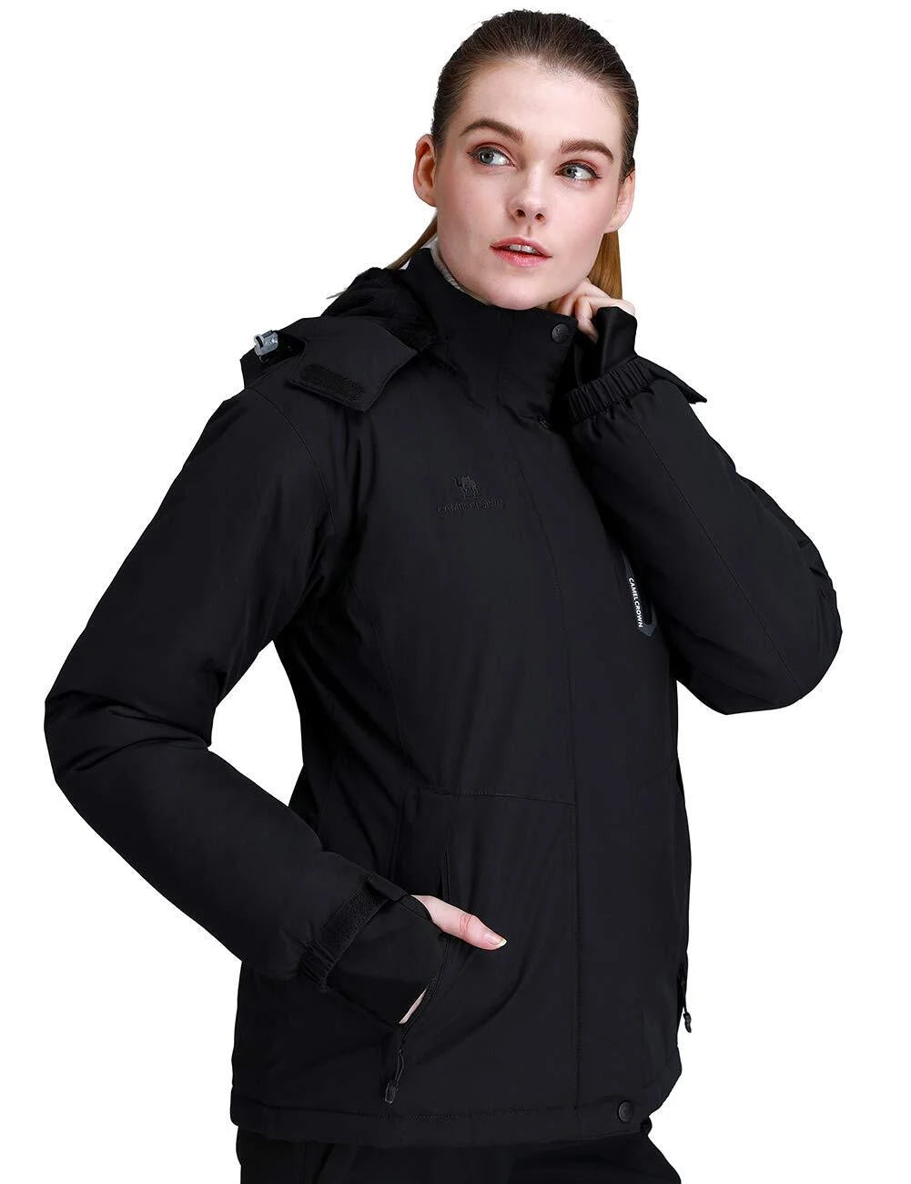 Waterproof Ski Jacket with Detachable Hood Z9133