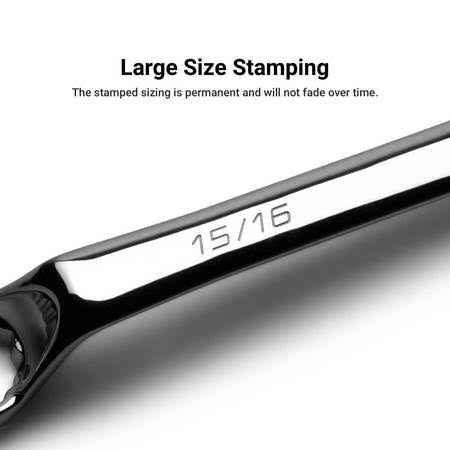7-Piece SAE Double Box End Wrench Set with Tray D8782