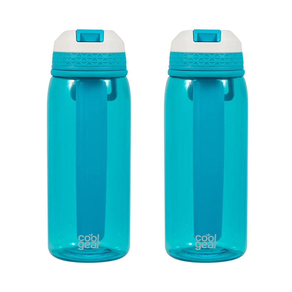 2-Pack 32 oz Tritan Plastic Water Bottle with Flexible Handle L16555
