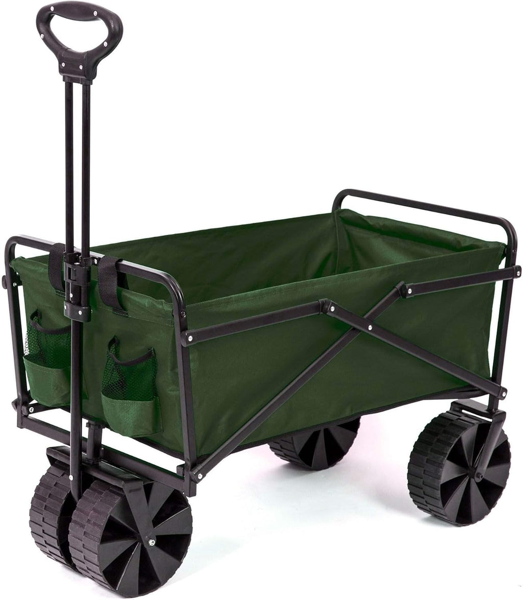 Green Collapsible Utility Beach Wagon Cart B796
