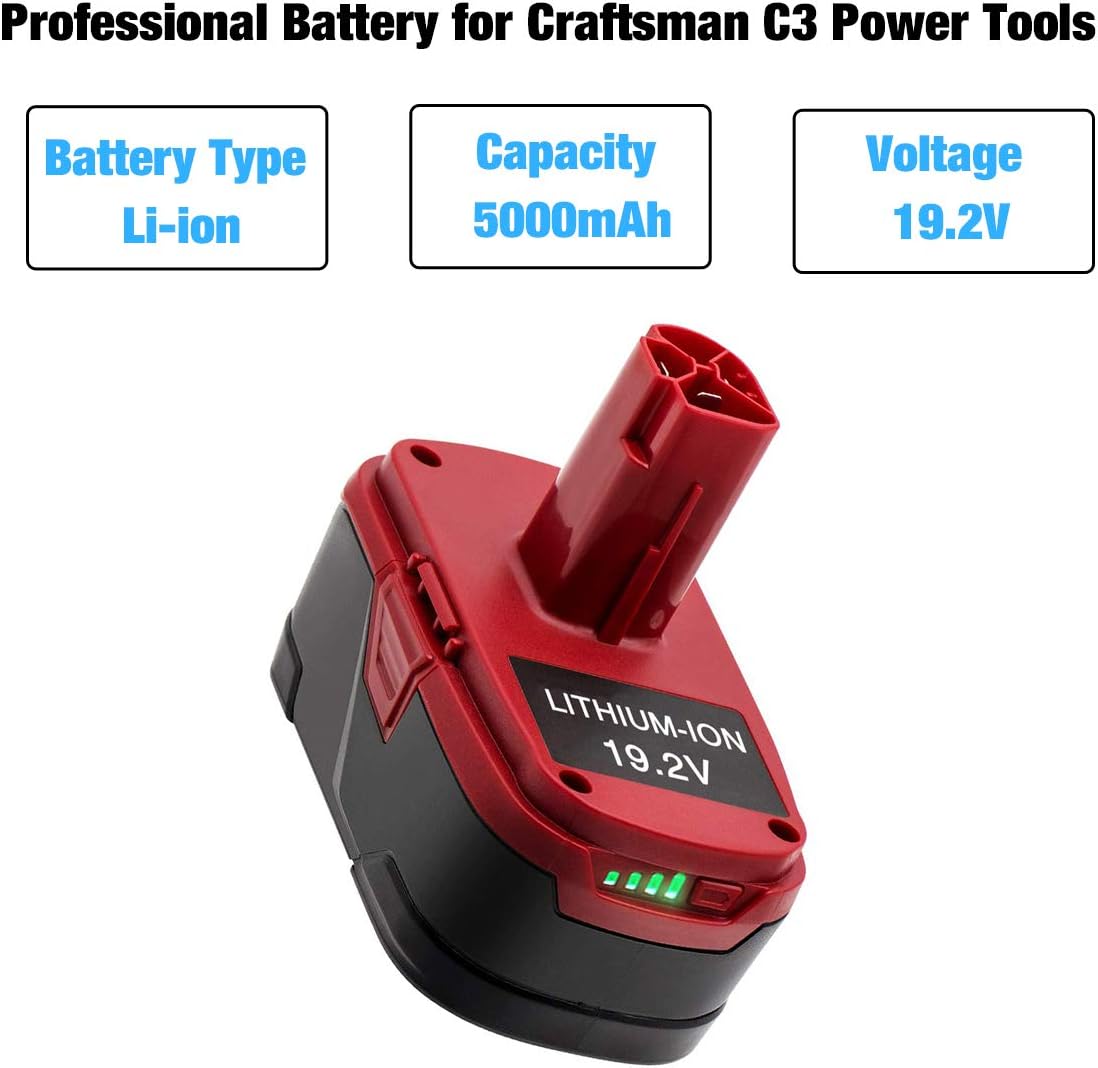 4-Pack 5.0Ah 19.2V C3 Lithium ion Battery H282323