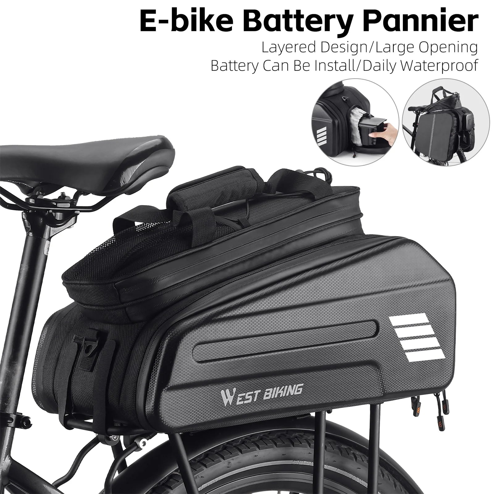 Waterproof E-Bike Rear Seat Bag C221992