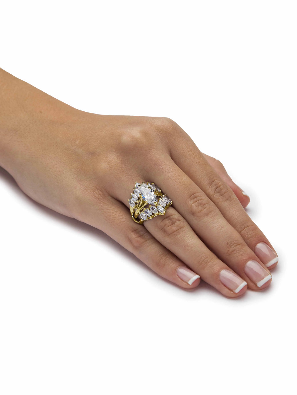 Marquise-Cut Cubic Zirconia Jacket Bridal Set 5.98 TCW R583