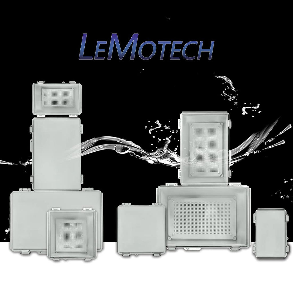 ABS Junction Box Hinged Clear Cover Stainless Steel Latch IP67 Waterproof Enclosure with Mounting Plate Wall Bracket 5.9x3.9x2.8 inch Pack of 2 G652377