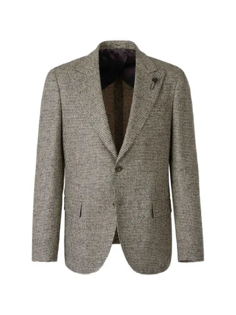 Lardini houndstooth single-breasted blazer