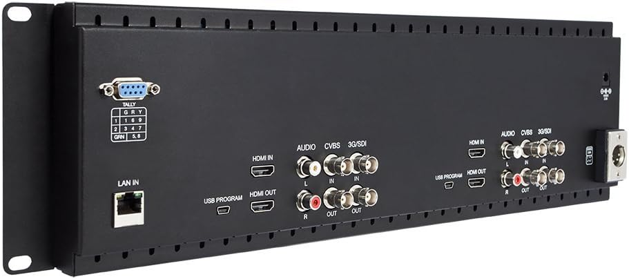 Dual 7 Inch 3RU Broadcast SDI Rack Mount Monitor IPS 1280x800 HD LCD Screen C113973