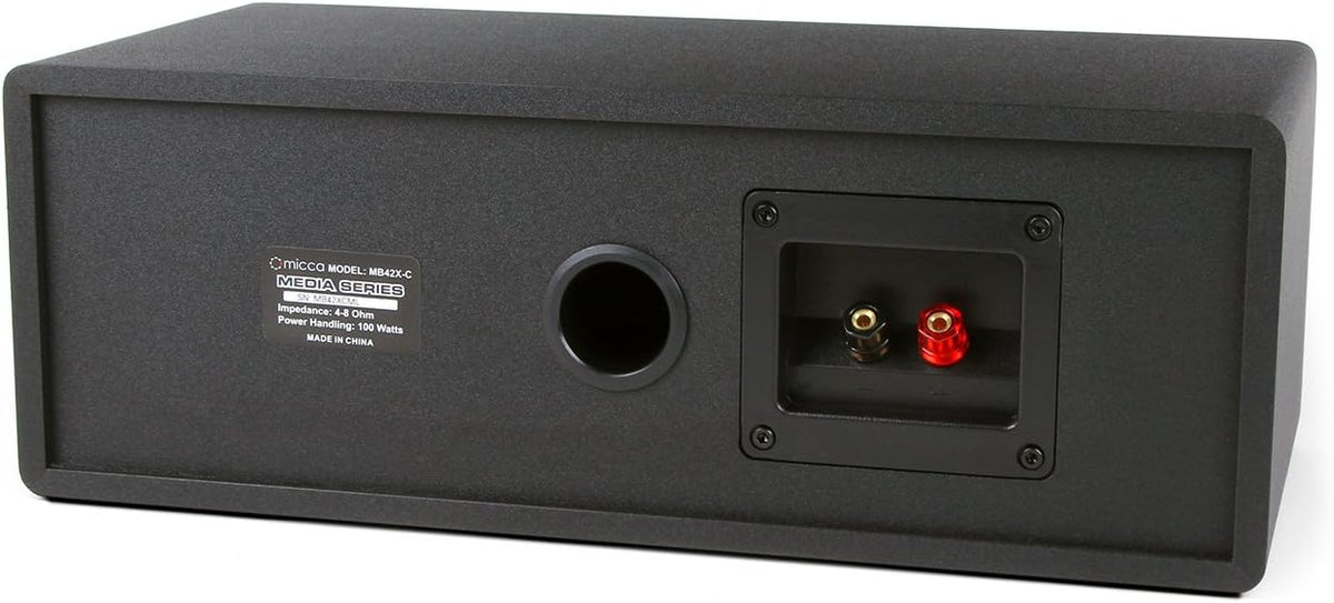 Center Channel Speaker, 2-Way, Black, Pack of 2 T138568