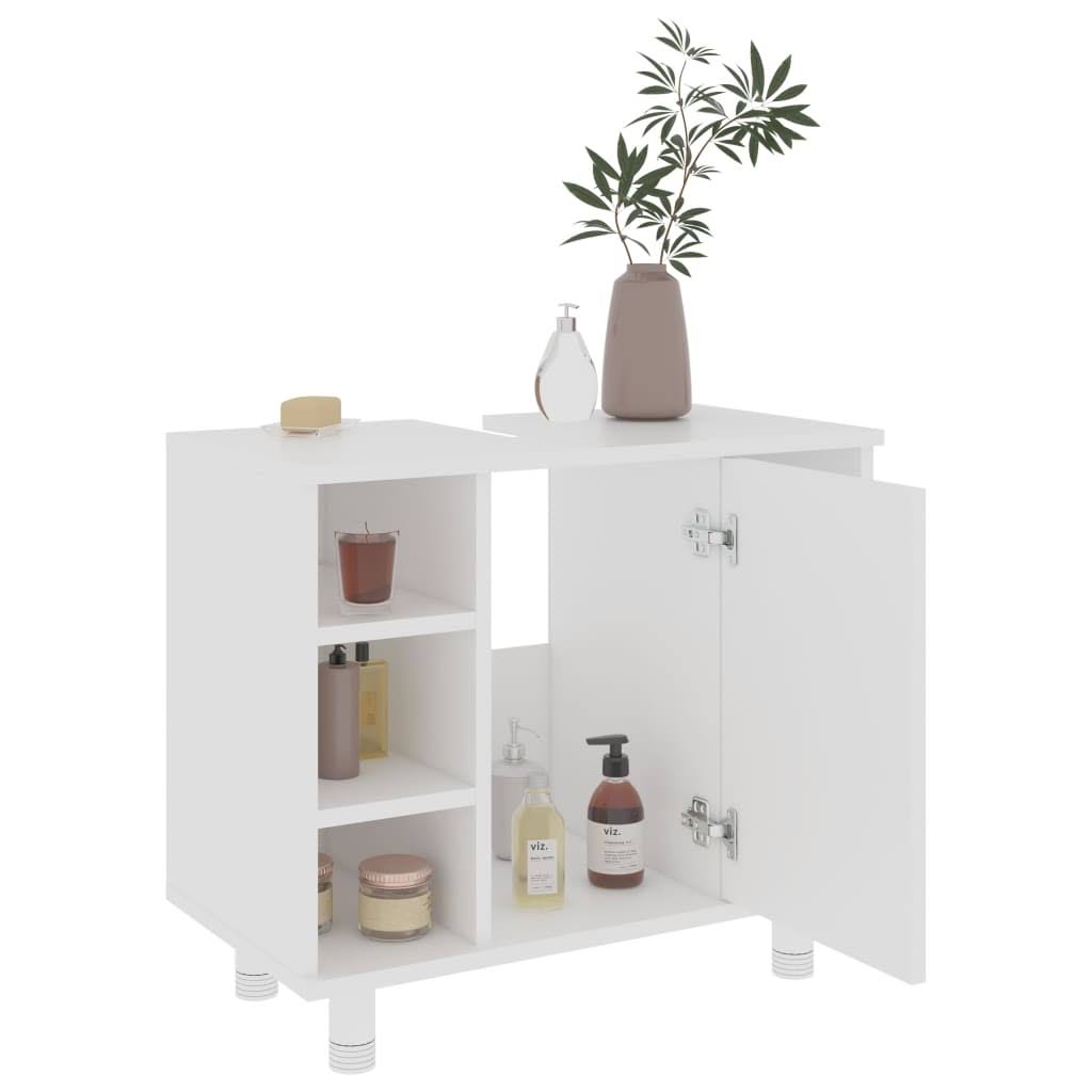 Black Chipboard Bathroom Cabinet H7215