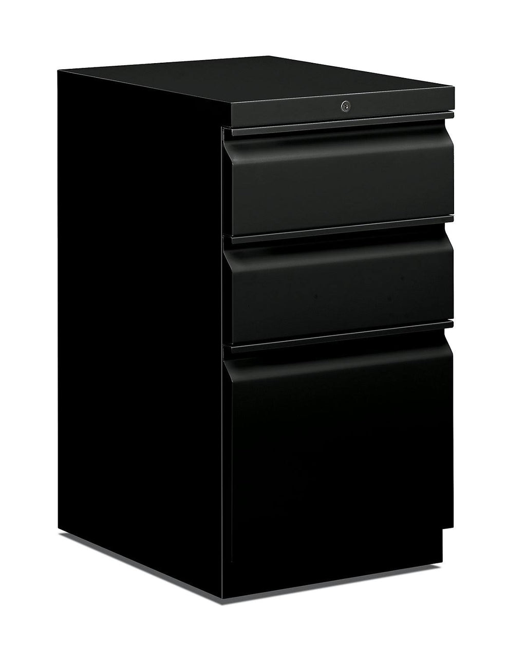 Black Mobile Pedestal File with One File and Two Box Drawers S637939